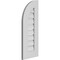 Ekena Millwork Quarter Round Top Left Surface Mount PVC Gable Vent w/ 3-1/2"W x 1"P Standard Frame, 12"W x 30"H GVPQL12X3001SF - alternate 2